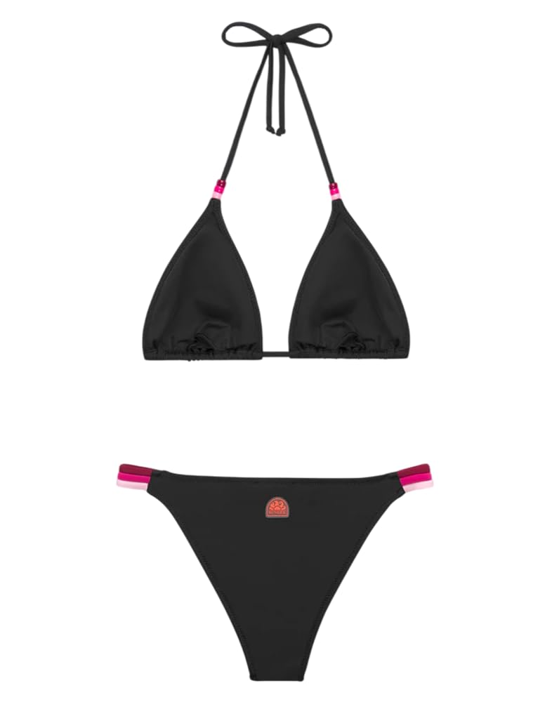 SUNDEK Jennifer Damskie bikini z trójkątnym topem i tęczowymi majtkami