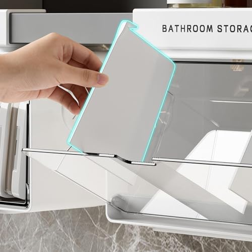 Organizador de baño transparente y extraíble para lavabo 7