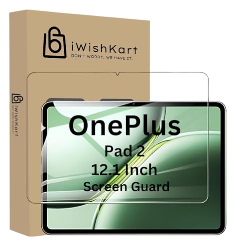 Image of iWishKart compatible with OnePlus Pad 2 12.1 Inch Tab Tempered Glass Screen Protector Guard Full Screen Coverage Edge to Edge with Easy Installation kit | Anti-Scratch & Smudge Proof | (1+pad2 / pad2 / 1 + pad2)