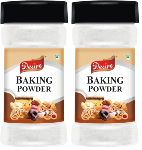 Image of Desire Baking Powder, 250g - Gluten-Free, Aluminum-Free, Double-Acting Leavening Agent for Fluffy Cakes, Cookies & Breads - Ideal for All Baking Needs (Pack of 2)