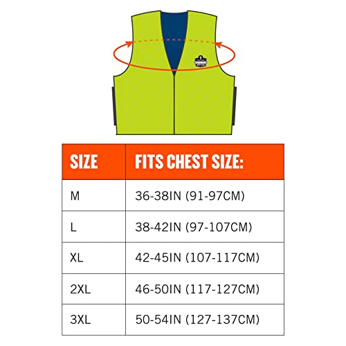 Ergodyne Chill-Its 6665 Evaporative Cooling Vest - Lime, Large