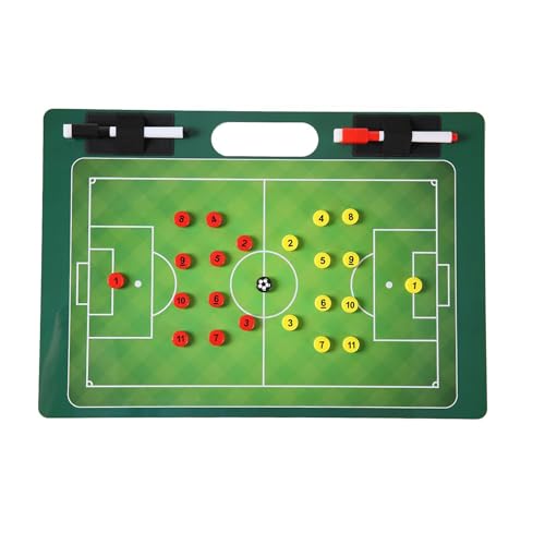 Feriany - Tabla de fútbol borrable de doble cara para entrenador, para técnicas de estrategia deportiva y juegos.