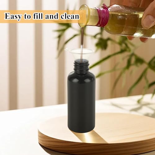 60 Pack Small Spray Bottle 2 oz Black Spray Bottle with Small Fine Mist Spray and Plastic Cap, Refillable for Essential Oils, Bath, Beauty, Hair & Cleaning4