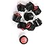Aexit 10 Pcs Wall Switches Red Button Round 125V/6A 250V/3A SPST ON Off Dimmer Switches Rocker Switch