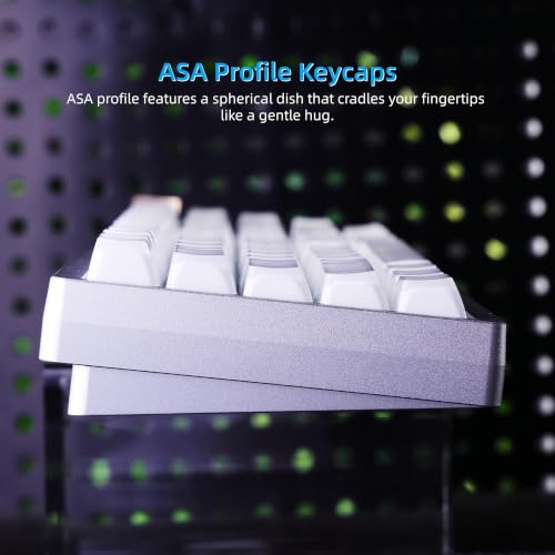 Image of Womier Jelly Keycaps 2.0, Shine Through Keycaps for Mechanical Keyboard | Thick PC+ABS Crystal Clear Keycaps, ASA Profile Custom Key caps, Durable Anti-Yellowing, for Gaming & Office (White)