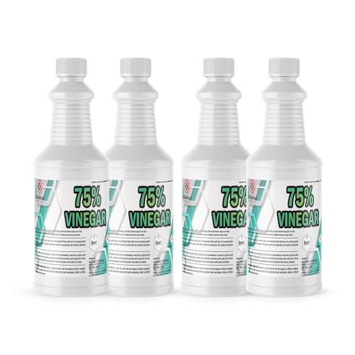 75% Vinegar - 4 Quarts - Powerful Cleaning and Disinfecting Agent for Industrial Use