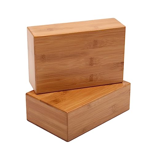 BRIGHTFUFU Natural Brick Yoga Training Tool Wooden Block Supportive for Balance Easy to Clean Portable