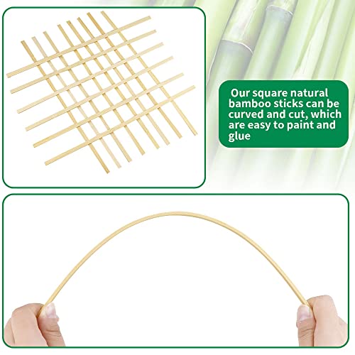 Czwestc 150 Pieces Natural Bamboo Sticks ,Craft Rods, Extra Long 15.7 Inch Wooden Crafts Sticks Stakes For Crafting Arts Projects #TOP4