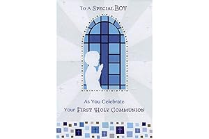 Designer Greetings Silouette In Front of Stained Glass Window 1st / First...