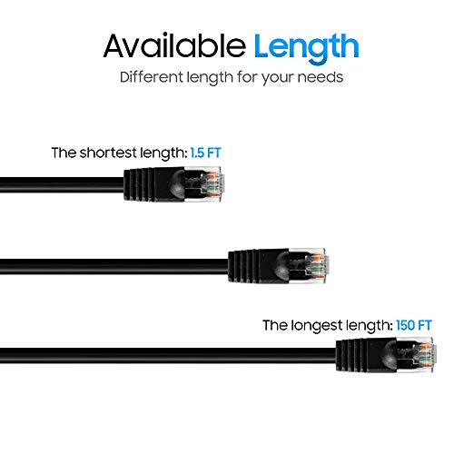 Cable de red Cmple Cat5e RJ45 30.48 m negro miniatura 6