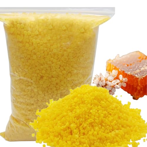 AHSNYLC Yellow Beeswax Beads Bulk - 885g Yellow Beeswax Pellets,Pure Beeswax Pastilles,Beeswax Candle Making,Wax Pellets,Beeswax Wax Beads,Wax Bulk for DIY Making Candles,Projects,Soap Making Supplies