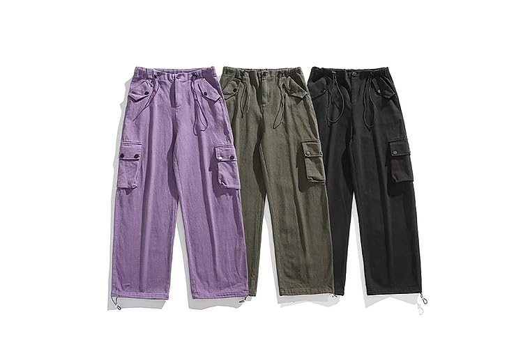 Men's Trouser American Style Multi-Pocket Wide Leg Jogging Cargo Pants for Men3