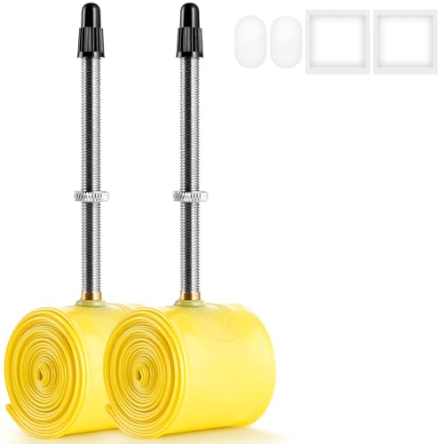 Chambre à air de vélo 27.5 x 2.50 à 3.00 avec valve standard AV32 mm YunSCM Lot de 2