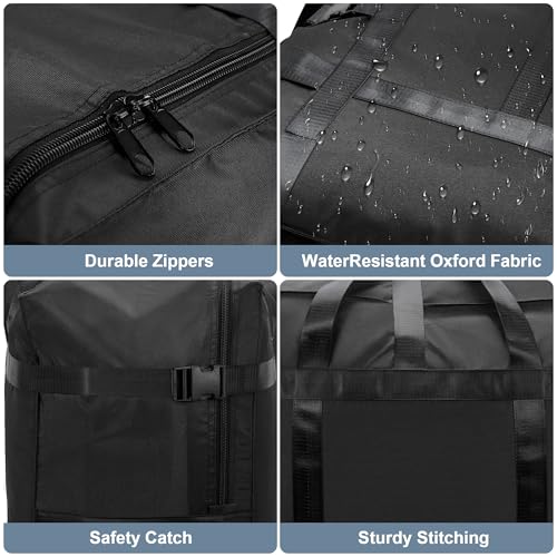 80L Foldable Travel Duffle Bag for Men and Women - Large Collapsible Duffel Bag - Waterproof Overnight Weekender Bag for Travel, Moving3