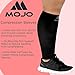 Mojo Compression Socks - 2XL Black Compression Sleeves for Swelling and Venous Insufficiency - Extra Wide Calf Support - 20-30mmHg - Men and Women - 1 Pair