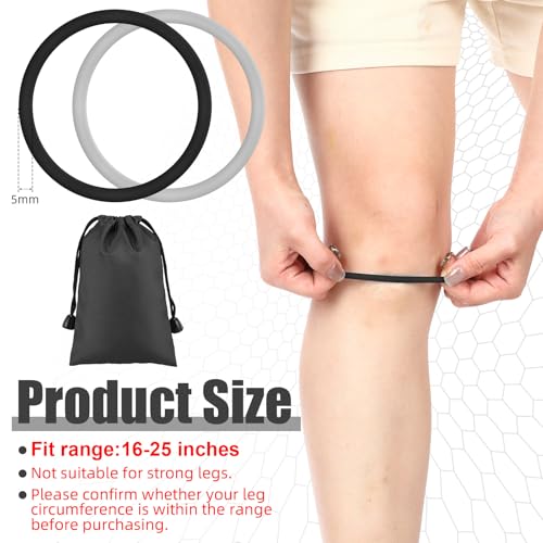 Image of Foilswirl Silicone Patella Knee Band for Basketball Patella Tendon Support Knee Pain Running Tendon Brace Support Strap(4,Black and Gray,L)