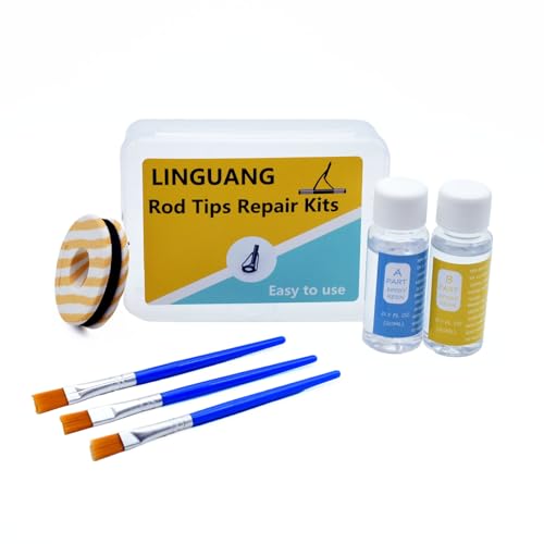 linguang Fishing Rod Repair Epoxy Resin Gule and Thread Kit Complete Set