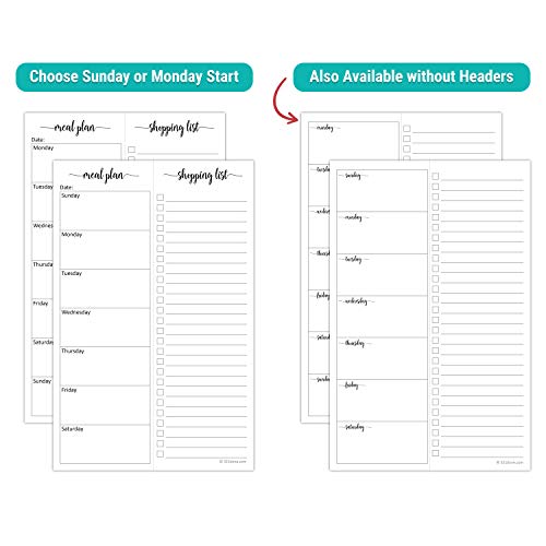 321Done Magnetic Meal Planning Pad, 5.5X8.5, Meal Plan Grocery List Combo, Made In Usa, Weekly Menu Plan With Tear-Off Shopping List, Magnet To Stick To Fridge, 50 Perforated Pages, Sunday Start #TOP4