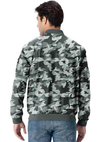 Image of Gopune Men's Windproof Bomber Jacket Lightweight Windbreaker Outdoor Golf Fashion Coat