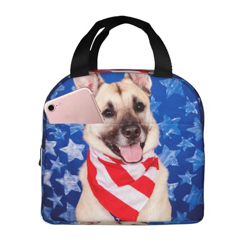 ランチバッグ 青い星と犬 人気 おしゃれ 軽量 保冷保温 男女兼用 通勤 通学