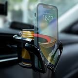 APOOHEP Car Air Vent Cup Holder with Phone Holder, Multi-Functional Drink Holder for Car, Black and