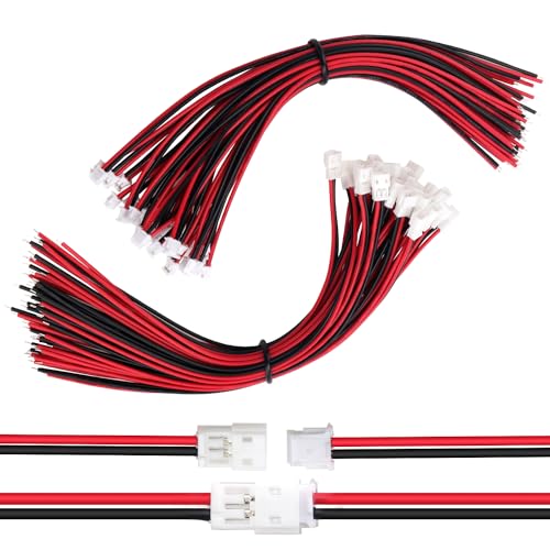 30 Paia JST 1.5 ZH 2 Pin Connettore Spina JST 2 Pin Micro Elettrico Maschio e Femmina con 150mm 26AWG Cavo Rosso Nero