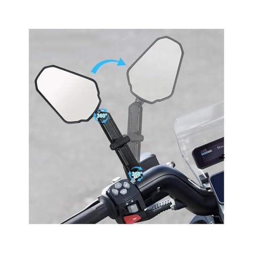 Espejos moto universales con ángulo ajustable y soporte de alta resistencia 5