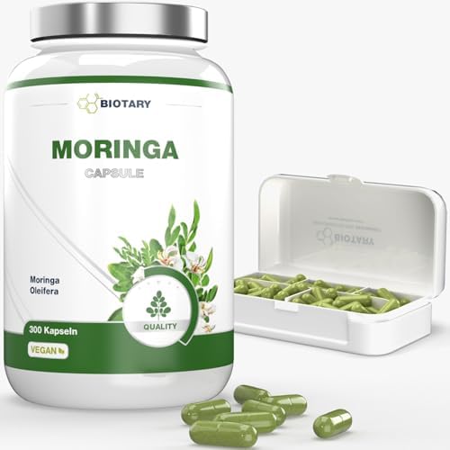 Moringa Oleifera 300 gélules, 1800 mg, 3-4 mois d'approvisionneme...