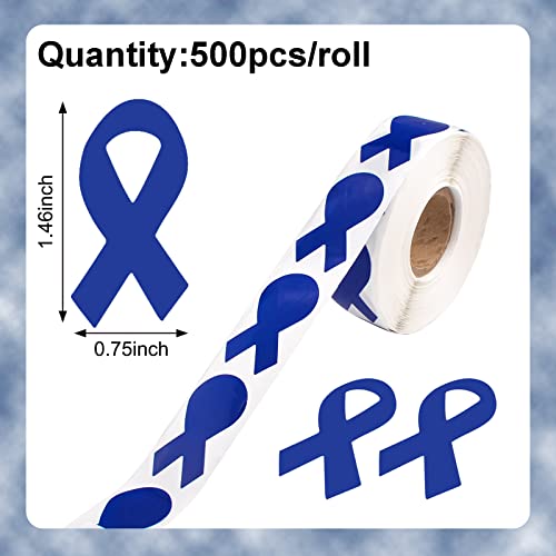 CRAFFANCY Dark Blue Ribbon Sticker - Image 2