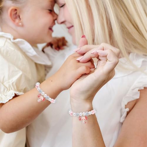 Axolotl Charm Bracelet, Cute Kawaii Beaded Elastic Bracelet Axolotl Stuff Accessories for Birthday Christmas Valentines Jewelry Gifts3