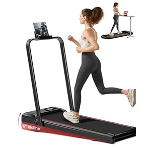 Laufband für Zuhause klappbar 12km/h, Laufband mit Steigung für Zuhause mit Bürstenlosem Motor, Walking Pad mit Steigung max. Belastung 136 kg.