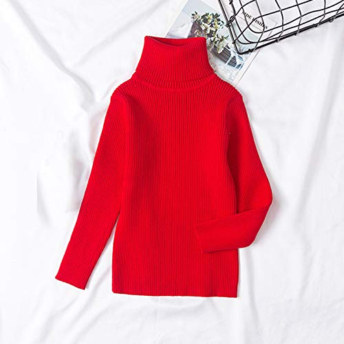 Unisex Baby Boys Girls Knitted Sweater Pullover Long Sleeve Turtleneck Sweater Toddler Basic Solid Shirt Blouse Tops2
