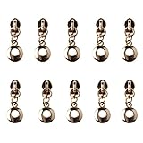10 piezas #3 deslizadores de cremallera para cremalleras de bobina de nailon, reparación de repuesto de aleación de zinc dorado para ropa, pantalones, bolsos, chaquetas