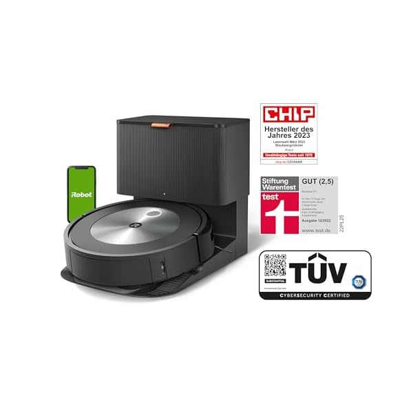 iRobot® Roomba® j7+ WLAN-fähiger Saugroboter mit automatischer Absaugstation, Kartierung und Zwei Gummibürsten für alle Böden -Objekterkennung und -vermeidung - Lernt und kartiert – Bild 3