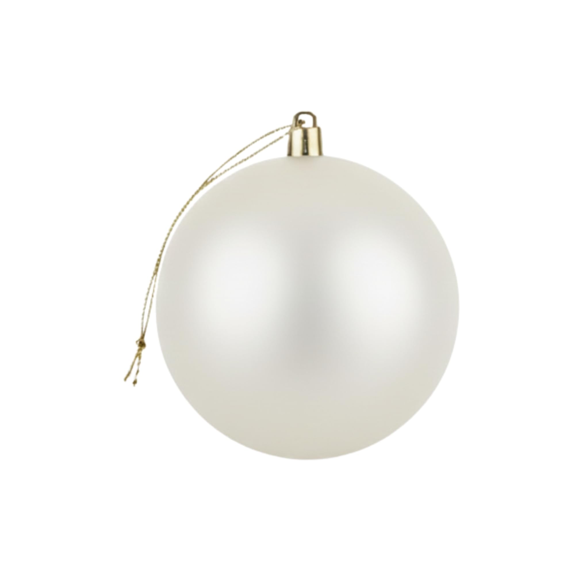 20cm Large White Bauble PVC Shatterproof Matt Finish Christmas Balls Ornament - Festive Xmas Tree Hanging Decorations, Round Ornament for Holiday Home Decor