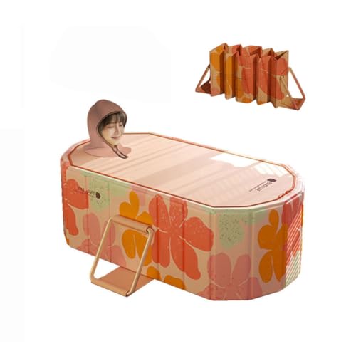 NidoDegato ポータブルバスタブ 長120/150CM 水風呂 折りたたみ浴槽 大人 子供 簡易風呂 コンパクト 折り畳み 大型 プール ポータブル浴槽 アイスバス 家庭用サウナ 屋内外兼用 組み立て不要 収納便利 持運び便利(幅86*高50CM)