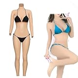 YBOGZHOU Full Silicone Bodysuit C Cup Ankle Length Crossdressing Male to Female, Realistic Breast Forms for Transgender (#01,Silicone Filler)