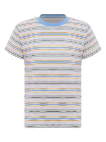 Kids Girls Boys Cotton Striped T-Shirt Short Sleeve Round Neck Basic Tee Tops Blouse Summer Casual Daily wear3