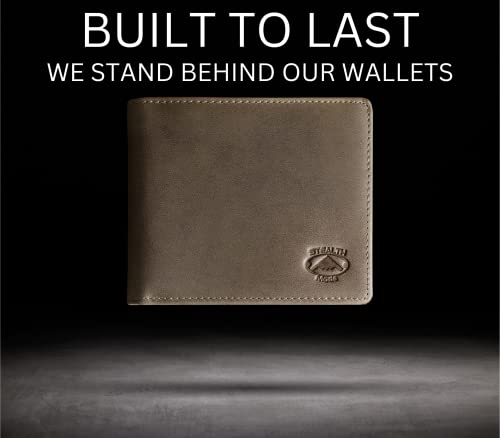 Image of Stealth Mode Leather Bifold Wallet for Men With ID Window and RFID Blocking