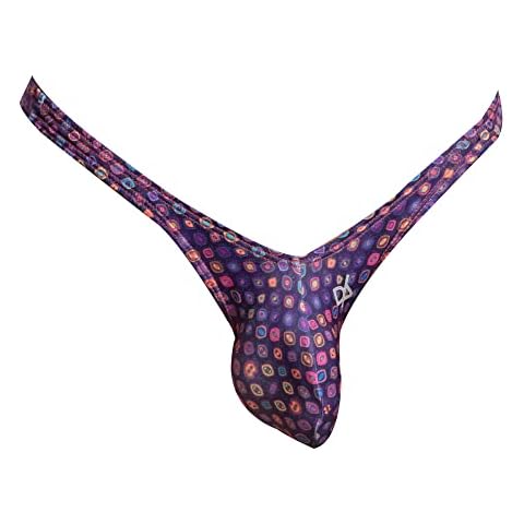 Daniel Alexander Mens Printed Design Sexy Stylish Thong Low Rise ed Bikini Hot G-String Jockstrap Lingerie Underwear Cover