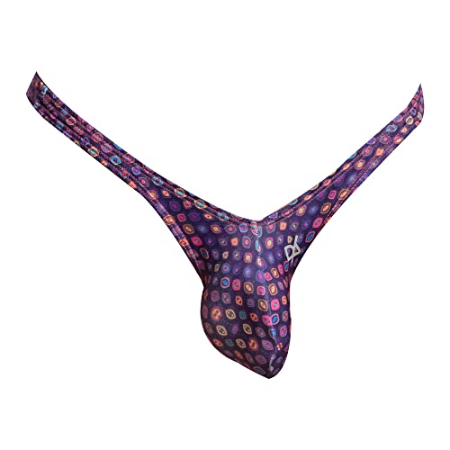 Daniel Alexander Mens Printed Design Sexy Stylish Thong Low Rise ed Bikini Hot G-String Jockstrap Lingerie Underwear