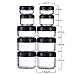 Onwon 10 Pieces Empty Clear Plastic Makeup Sample Containers with 2 Pieces Mini Spatula 3/5 / 10/15 / 20 Gram Size Cosmetic Pot Jars with Screw Cap Lids