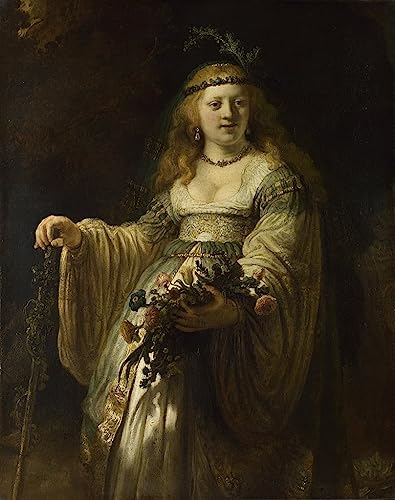 Tableau Saskia de Rembrandt 60x90cm - Impression d'Art Mural pour Décoration Chambre