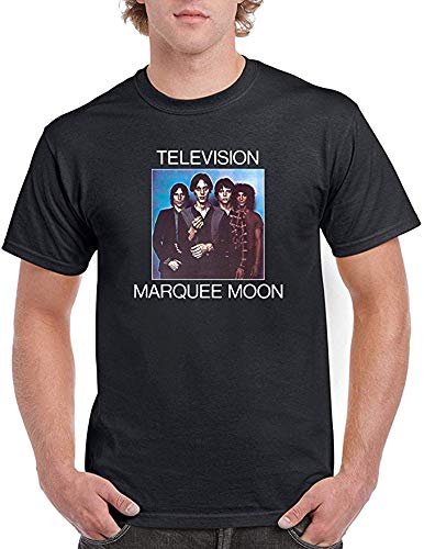 AAAFOUR Men's Television Band Marquee Moon Cotton Neck T-Shirt