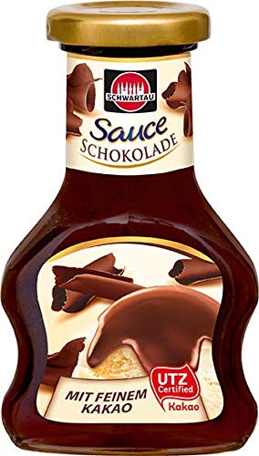Schwartau Dessert Sauce Schokolade, zum Verfeinern von Desserts und Eis, 125ml (Packung mit 3)