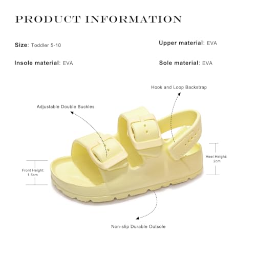Image of FUNKYMONKEY Unisex-Child Slides Adjustable EVA Flat Sandals for Toddler