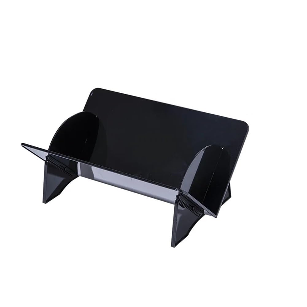 RYUQW3RE Cd Storage Rack Disc Storage Rack CD Album Record Display Stand Transparent Bookshelf(Black)