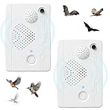 2026 Ultrasonic Bird Repellent Devices Bird Repeller Outdoor for Attic Woodpecker Pigeon Deterrent Goose Repellent Rechargeable Bats Repellent Indoor to Keep Birds Away from Porch Balconies(2)