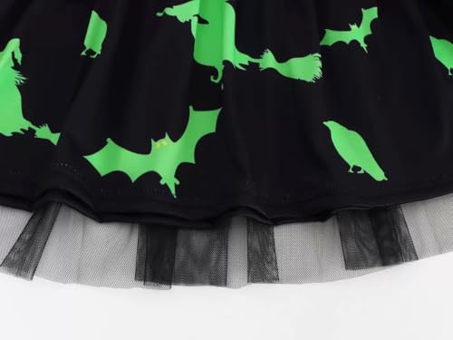 Disfraz de bruja negro para niñas 10 piezas miniatura 6