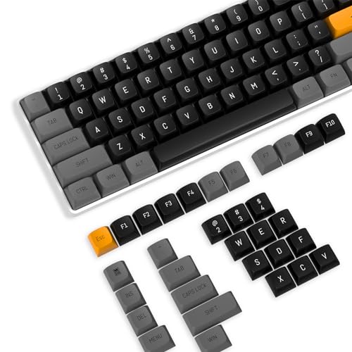 LexonTech Teclas PBT,110 Teclas PBT Juego de Teclas de Doble Disparo,Perfil OEM,Diseño ANSI US para Teclado Mecánico,Compatible con Interruptores MX Cherry/Gateron/Kailh/Akko,con Extractor de Llave